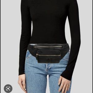 NWT! Tory Burch Nylon Belt Pack Waist Side Bag Black